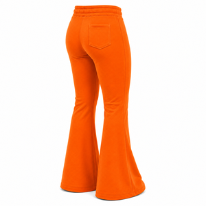 Wholesale Women Flare Sweatpants Viral Streetwear <b>Bell</b> Bottom Leg Pants Solid Color Modern Fashion Womens Flare Sweatpants - Product Image 3