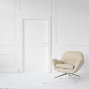 Puertas de Madera Maciza MDF de Diseño Moderno para Interiores, Superficie Acabada en Madera de Teca, Revestidas con PVC, Resistentes a la Humedad y al Fuego, Puertas Planas - Product Image 5