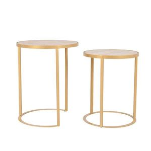 Iron Nesting <b>Table</b> Set For Living Room Coffee <b>Tables</b> With Stylish Design And <b>Space</b> <b>Saving</b> Use - Product Image 4