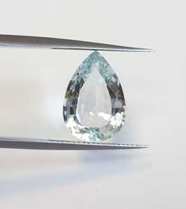Aigue-marine naturelle en forme de poire, pierre précieuse en vrac, bleu ciel, pierre de naissance de mars, pierre précieuse bleue pour la fabrication de bijoux, vente en gros ZUBEDA GEMS - Product Image 2