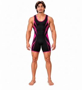 Singlet de Powerlifting para Hombre de Alta Elasticidad, Personalizado OEM, Nuevo Singlet Sublimado para Equipos de Lucha Libre - Product Image 1