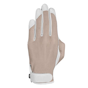 Gant de golf pour femme en cuir Cabretta, paume beige, dos en maille respirant, léger, extensible, adhérence douce, main gauche - Product Image 1