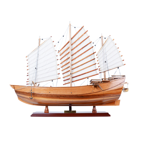 Modelo de Barco Chino de Madera, Miniatura Tradicional Vintage para Decoración Náutica del Hogar, Regalo Empresarial, 68.6Lx17.8Wx62.23H cm - Product Image 1