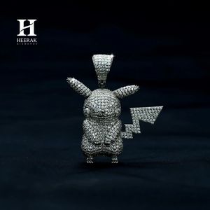 Pendentif Pikachu de luxe serti de diamants, collier personnalisé avec pendentif de personnage de dessin animé pour fournisseur de bijoux en gros - Product Image 5