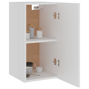 Pequeño Gabinete Colgante de Madera Sintética Blanca para Cocina - Product Image 4