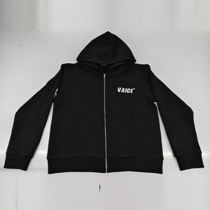 Fabricant de vêtements pour hommes, sweat à capuche court pour hommes, streetwear, pull-over, surdimensionné, 500 g/m², 100 % coton, sweat à capuche brodé pour hommes - Product Image 1