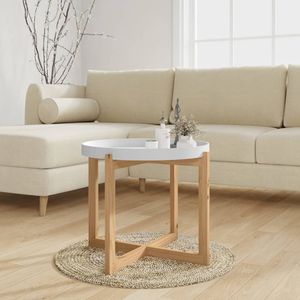 Small Durable <b>White</b> Engineered Wood and Solid Pine <b>Coffee</b> <b>Table</b> New and Versatile - Product Image 1