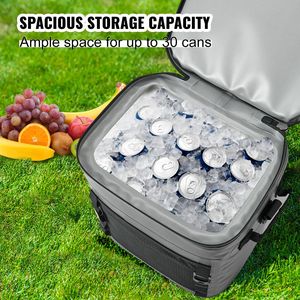 Borsa Frigo Morbida Portatile Leggera da 30 Lattine, Impermeabile e Antifuoriuscita, Isolata con Cerniera per Uso Esterno - Product Image 3