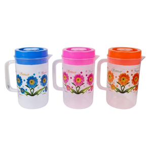 Jarra de Agua de Plástico con Tapa, Diseño Minimalista, 2L, Apta para Alimentos, con Asa, Antiderrames, para Uso Diario en el Hogar y la Cocina - Product Image 1