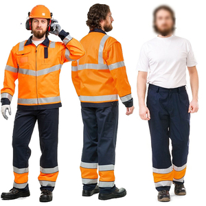 Vêtements de travail haute visibilité unisexes, respirants, antistatiques, en maille polyester fluorescente réfléchissante, avec logo personnalisé, directement de l'usine, B2B - Product Image 6