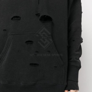 Sweat-shirts d'hiver confortables pour hommes, unis, effet vieilli, en mélange de coton et polaire, légers, respirants, écologiques, personnalisables - Product Image 5