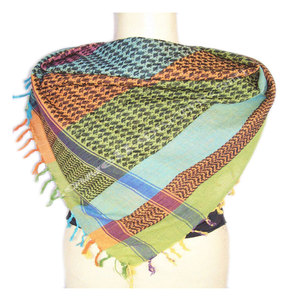 Écharpe en coton multicolore pour femme, écharpe Shemagh de qualité supérieure, écharpe tactique arabe du désert, châle doux et respirant, 48x48 pouces - Product Image 4