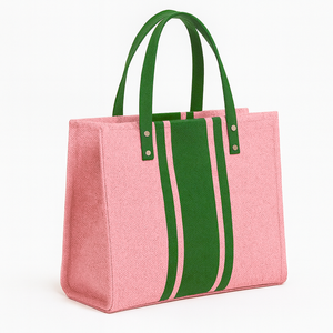 Alpha | Kapa | Alpha Sorority Women's Jute Tote Bag Spacious Shoulder Hand Bag For Work Shopping & Travel Casual Carryall <b>Purse</b> - Product Image 3