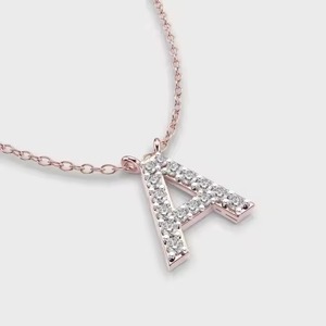 Custom Design Men's Luxury Silver Plated Heart Love Alphabet Pendant with Moissanite Hip Hop Style Necklace - Product Image 3