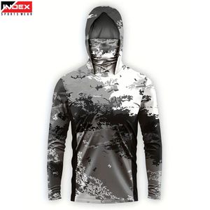 Sweat à capuche de pêche imprimé à manches longues, protection UV, tissu respirant pour la pêche en plein air - Product Image 1