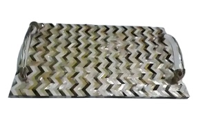 Nueva Bandeja de Servir Rectangular de Madera con Nácar, Diseño Moderno, Estilo Casual, Ecológica, de Alta Calidad - Product Image 2
