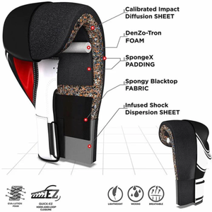 Gants d'entraînement de boxe professionnels en cuir véritable avec sangle de poignet réglable, fermeture auto-agrippante, option logo personnalisé, pour le sparring - Product Image 4