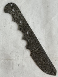 Cuchillo Táctico de Acero de Damasco con Ranura para el Dedo, Hoja para Fabricación de Cuchillos Personalizados, Cuchilla Utilitaria de Caza, Venta al por Mayor en EE. UU. y Europa - Product Image 2