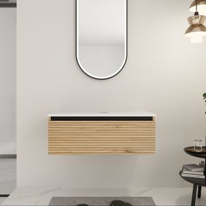 30 Wall-Mounted <b>Bathroom</b> <b>Vanities</b> with 1 Soft-Close Drawer Excluding Sink - Product Image 2