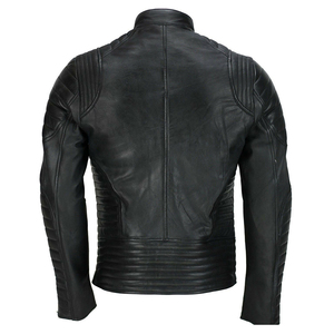 Chaqueta Utilitaria de Cuero Genuino Negro para Hombre |   Chaqueta de Estilo Multibolsillos ELITE CRAFT INDUSTRY Servicio OEM - Product Image 6