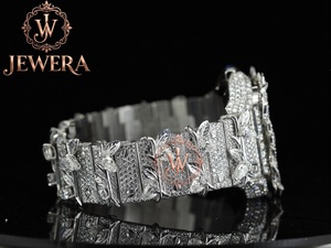 Reloj de Lujo con Diamantes Moissanite Estilo Hip Hop, de Acero Inoxidable, con Esfera de Cristal Analógica y Movimiento Mecánico para Uso Diario, Estilo Lujoso - Product Image 2