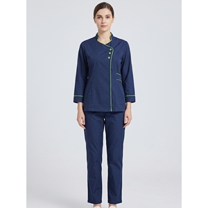 Conjunto de Uniforme Médico para Mujer, Traje Quirúrgico con Ribete en Contraste, Material de Polialgodón, Tallas XS, XXS, XL, Etiqueta Personalizada OEM, Técnicas de Impresión - Product Image 1