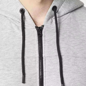 ผู้ผลิตเสื้อฮู้ดดี้ OEM ผ้าฝ้าย 100% เฟรนช์เทอร์รี่ เสื้อฮู้ดดี้ผู้ชาย พิมพ์โลโก้ 3 มิติ แบบพัฟพริ้นติ้ง ซิปยาวเต็มตัว ราคาสมเหตุสมผล - Product Image 4
