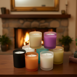 Bougies en verre parfumées élégantes, cire de soja premium pour une combustion stable, ambiance apaisante, commande en gros, Noël, faites à la main, style moderne - Product Image 1