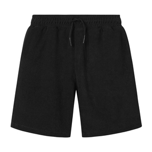 Shorts Bermuda pour Homme en Coton Noir avec Cordon de Serrage à la Taille, Style Décontracté, Taille Mi-Haute, Tissu Respirant, Couleur Unie - Product Image 1