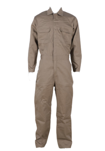 <b>Men's</b> Khaki <b>Work</b> Coverall Long Sleeve Dust Proof Utility <b>Overalls</b> Cotton Material - Product Image 3