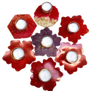 Bougeoirs traditionnels en cristal coloré pour bougies chauffe-plat coffrets cadeaux de mariage décoration de noël Diwali décor bougeoir bougies - Product Image 1