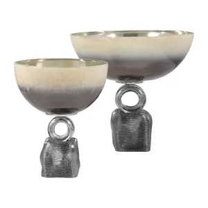 Bol à fruits artisanal de luxe pour la décoration intérieure scandinave moderne, la salle à manger et la décoration de table, objet décoratif haut de gamme fait main et sûr. - Product Image 2