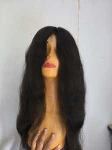 วิกผม Taz Hair BD Brazilian Remy แบบเต็มศีรษะพร้อมหน้าม้า  ไม่ต้องใช้กาว  พร้อมผมเบบี้แฮร์  ความยาวปานกลาง  ความหนาแน่น 150%  ขนาดมาตรฐานสำหรับฐานลูกไม้ - Product Image 5