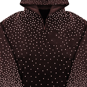 Sudadera con Capucha para Hombre, Estilo Casual y Urbano, Corte Regular, Lavado Ácido, Efecto Desgastado por el Sol, Tejido Grueso, con Pedrería, Suministro OEM al por Mayor - Product Image 4