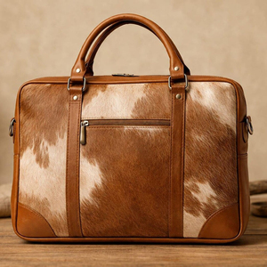 Nuevos Bolsos de Mano de Cuero Vacuno Personalizados de Alta Calidad para Hombre, Ligeros, con Cierre, 2026, Precio Bajo al por Mayor en Venta - Product Image 5