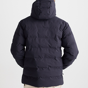 Veste matelassée en toile unisexe pour l'hiver, à capuche, imperméable, coupe classique, chaude, pour l'extérieur, veste bomber pour homme, grande taille - Product Image 3