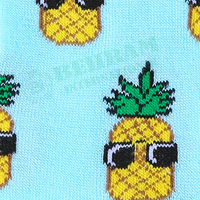 Chaussettes courtes en coton peigné pour l'automne, colorées et amusantes, avec motif de fruits (Durian), logo sur le bord, respirantes, unies, vente en gros