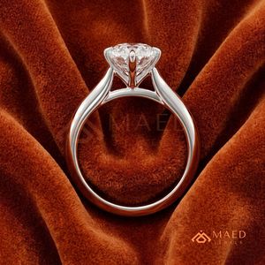 925 Sterling <b>Silver</b> Oval Cut Moissanite/Diamond <b>Solitaire</b> Engagement <b>Ring</b> for Women, Classic 4 Prong Setting Minimalist - Product Image 2