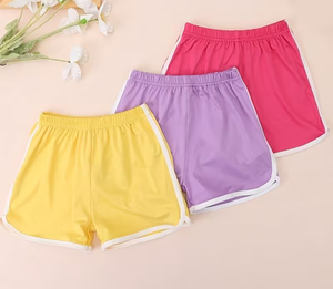 Women's Pink Mid Waist Knitted Shorts Sporty Breathable Elastic Waist Regular Fit Solid Color Polyester - Product Image 2