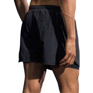 กางเกงขาสั้นชายหาดแบบเรียบๆ กางเกงวิ่งฤดูร้อน กางเกงวิ่งเล่นเซิร์ฟผู้ชายแบบยืดได้ มีรูตาข่ายด้านข้าง - Product Image 4