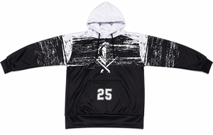 Sweat-shirt à capuche de haute qualité pour homme, noir et blanc, imprimé par sublimation, décontracté, athlétique, coupe classique, pour l'automne - Product Image 2