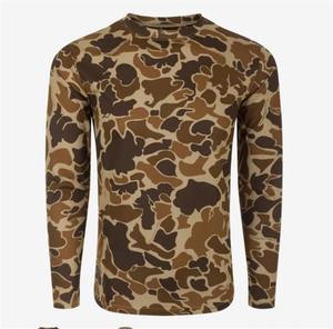 <b>Men's</b> Camouflage Long Sleeve Casual <b>Shirt</b> Breathable Knitted Polyester V-Neck Autumn Wear - Product Image 6