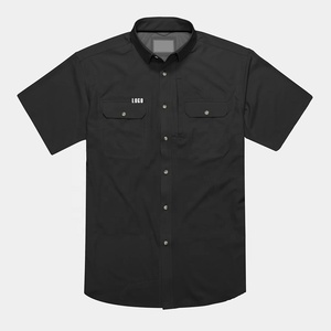 เสื้อเชิ้ตตกปลาแขนสั้นผู้ชาย UPF 50+ ผ้าไนลอน 93% สแปนเด็กซ์ 7% เนื้อนุ่ม น้ำหนักเบา ระบายอากาศได้ดี แห้งเร็ว มีกระดุมซ่อน - Product Image 1