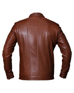 Cafe Racer Tan Brown Genuine Leather <b>Jacket</b> Men Motorcycle <b>Biker</b> <b>Jacket</b> - Product Image 2