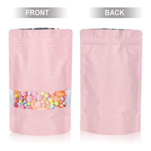 Bolsa con cierre hermético y ventana, color morado, para alimentos secos, dulces, golosinas para mascotas. - Product Image 5