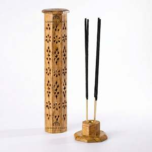 Porte-encens en bois artisanal pour le Ramadan et les cadeaux de l'Aïd, brûleur Mabkhara élégant, support à encens tendance pour Oud et Bakhoor - Product Image 1