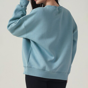 Winter Printed Mock neck <b>long</b> Casual <b>Sweatshirt</b> <b>Women</b> Cotton Fleece Lightweight Embroidered Breathable <b>women</b> <b>sweatshirts</b> - Product Image 2