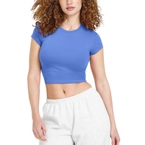 Camiseta Corta para Mujer, Estilo Oversize, Prenda Informal con Algodón Suave y Estilo Urbano para el Día a Día - Product Image 4