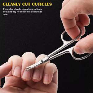 Ciseaux de manucure Morje en acier inoxydable chirurgical pour droitiers, lame droite et aiguisée, manche durable, outil de soin des ongles pour le nail art - Product Image 6