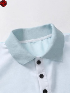 Camisa Casual de Manga Corta para Hombre Hexaplus Industries, Diseño Color Block, Antiarrugas, Secado Rápido, Tejido de Poliéster/Algodón, Color Blanco Claro - Product Image 4